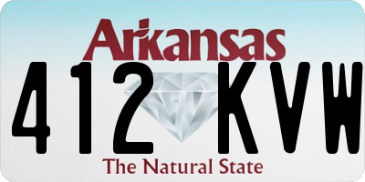 AR license plate 412KVW