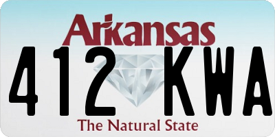 AR license plate 412KWA