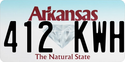 AR license plate 412KWH