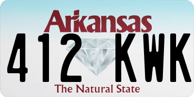 AR license plate 412KWK