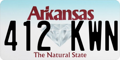 AR license plate 412KWN