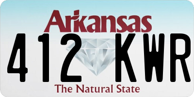 AR license plate 412KWR