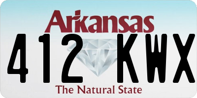 AR license plate 412KWX