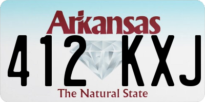 AR license plate 412KXJ