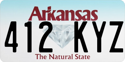 AR license plate 412KYZ