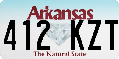 AR license plate 412KZT