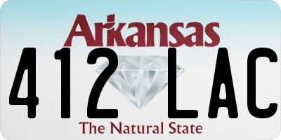 AR license plate 412LAC