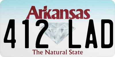 AR license plate 412LAD