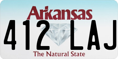 AR license plate 412LAJ