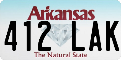 AR license plate 412LAK