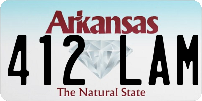 AR license plate 412LAM