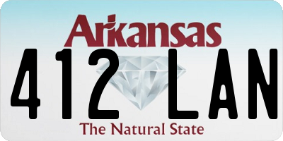 AR license plate 412LAN