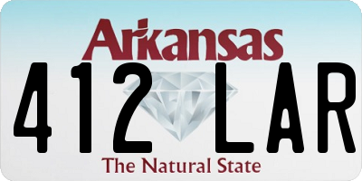 AR license plate 412LAR