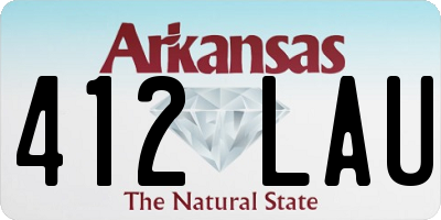 AR license plate 412LAU