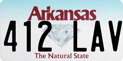 AR license plate 412LAV