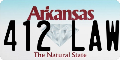 AR license plate 412LAW