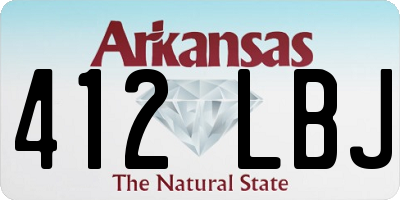 AR license plate 412LBJ