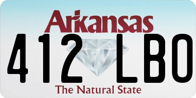 AR license plate 412LBO