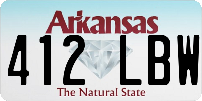 AR license plate 412LBW