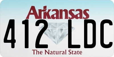 AR license plate 412LDC