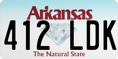 AR license plate 412LDK