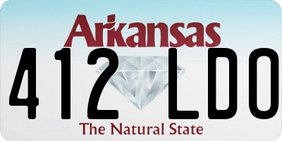 AR license plate 412LDO