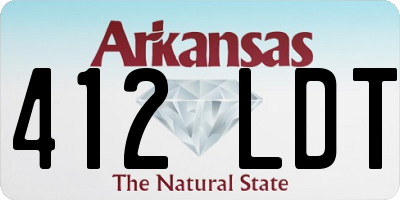 AR license plate 412LDT