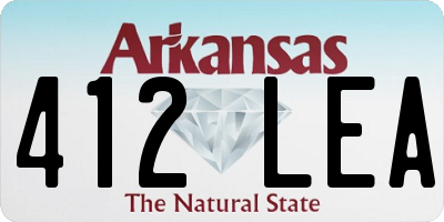 AR license plate 412LEA