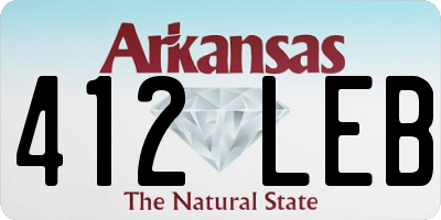 AR license plate 412LEB