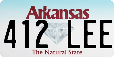 AR license plate 412LEE