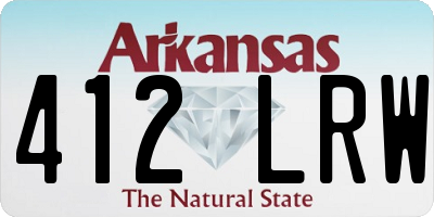 AR license plate 412LRW