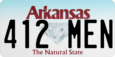 AR license plate 412MEN
