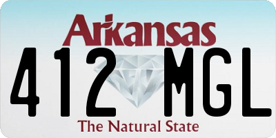 AR license plate 412MGL