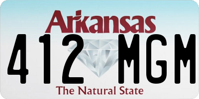 AR license plate 412MGM
