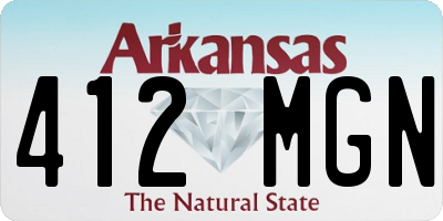 AR license plate 412MGN