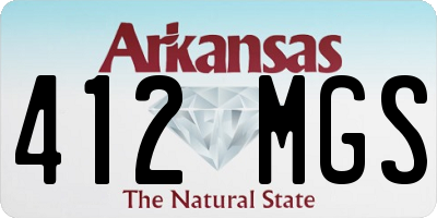 AR license plate 412MGS