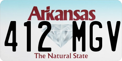 AR license plate 412MGV