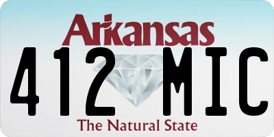 AR license plate 412MIC