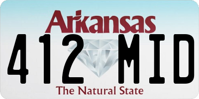 AR license plate 412MID