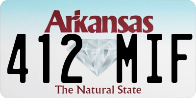 AR license plate 412MIF