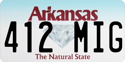 AR license plate 412MIG