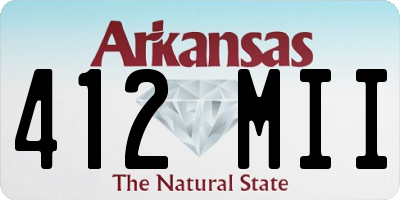 AR license plate 412MII