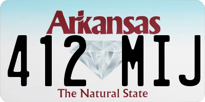 AR license plate 412MIJ