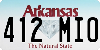 AR license plate 412MIO