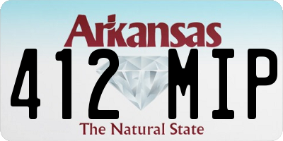 AR license plate 412MIP