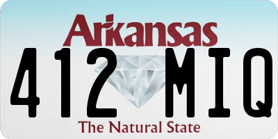 AR license plate 412MIQ