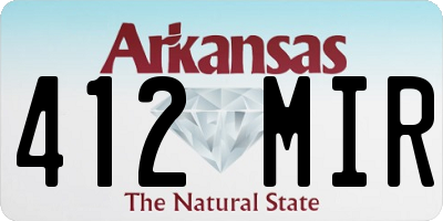 AR license plate 412MIR