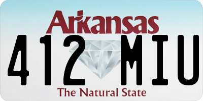 AR license plate 412MIU