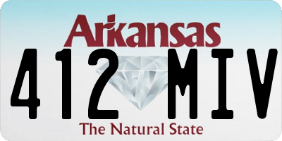 AR license plate 412MIV