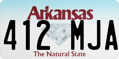 AR license plate 412MJA